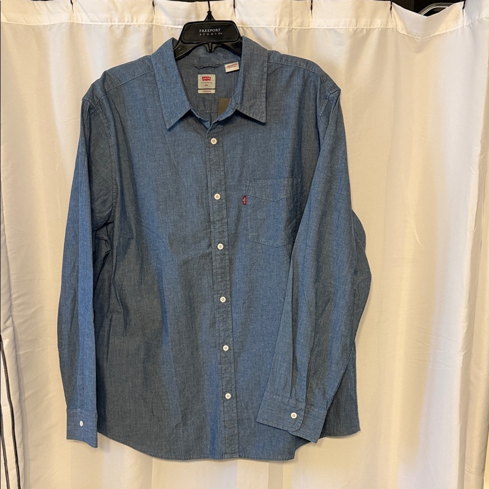 Levi's Classic Blue Button Down Shirt - image 1